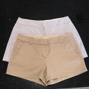 2 Pair J Crew, ELLE size 6 Shorts